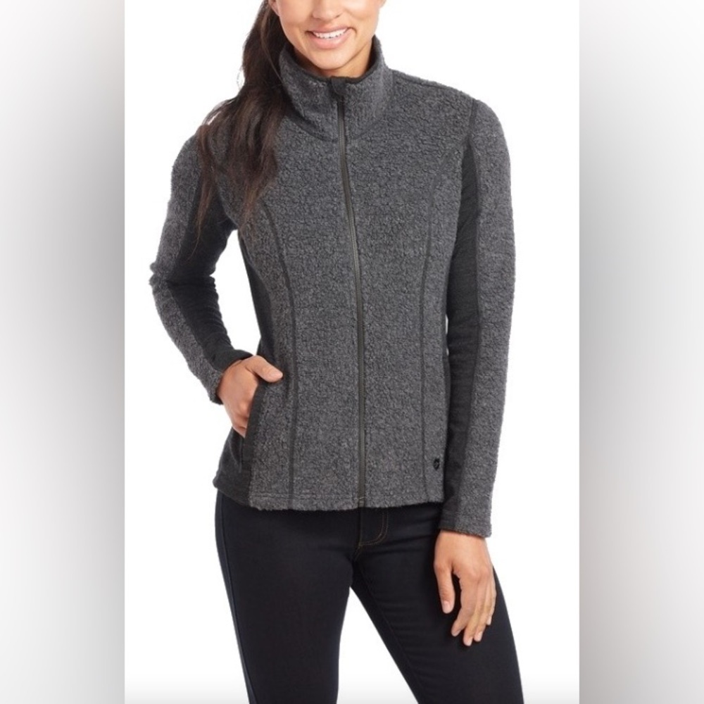 Women's Gray Full-Zip Fleece Jacket